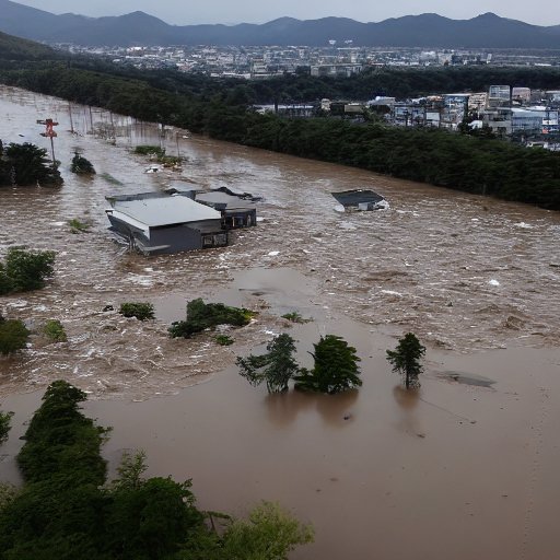 静岡水害フェイク画像